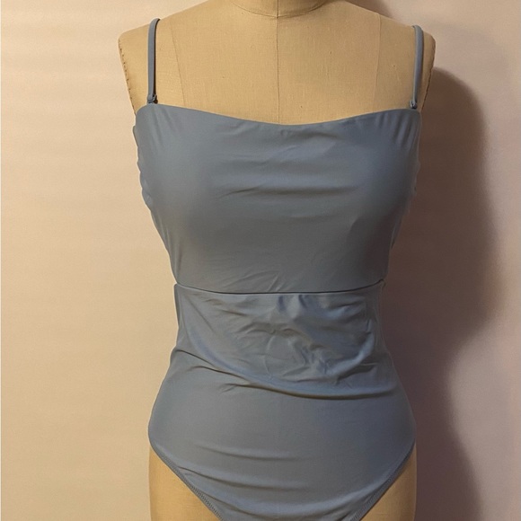 NWT J. Crew 14 One Piece Cut out Blue Swimsuit - Picture 3 of 7